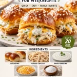 Ranch Chicken Pretzel Sliders served on a platter, ideal for weeknight dinners.