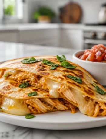 Juicy and crispy rotisserie chicken ready to be served with delicious sides.