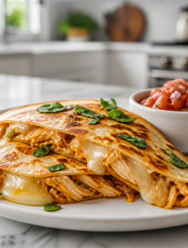 Juicy and crispy rotisserie chicken ready to be served with delicious sides.