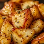 A variety of delicious potato dishes, including crispy roast potatoes and sweet potato kugel.