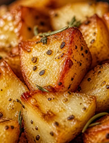 A variety of delicious potato dishes, including crispy roast potatoes and sweet potato kugel.