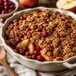 Delicious Cranberry Apple Breakfast Crisp, ideal for a cozy fall breakfast