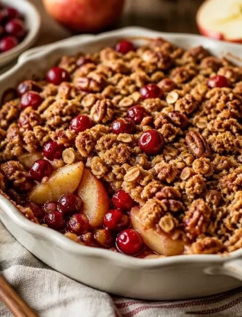 Delicious Cranberry Apple Breakfast Crisp, ideal for a cozy fall breakfast