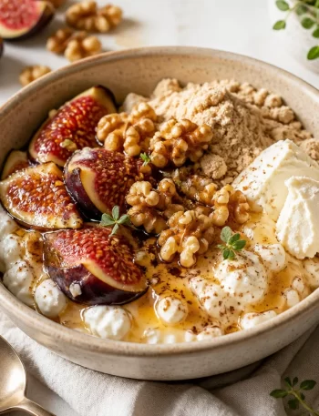 Protein Fig Walnut Bowl for a delicious and healthy weeknight meal