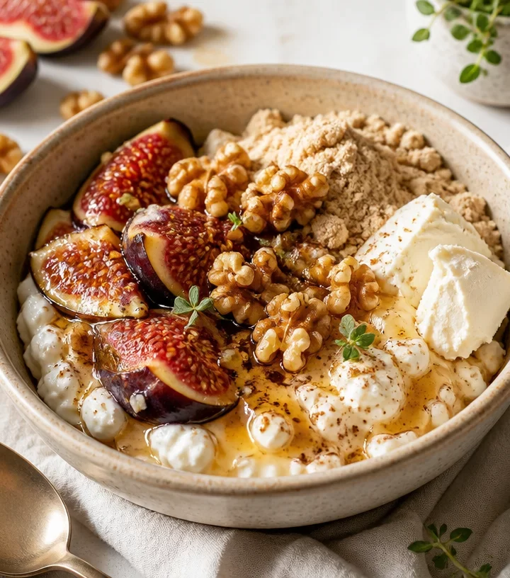 Protein Fig Walnut Bowl for a delicious and healthy weeknight meal