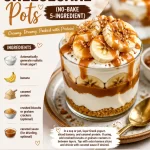 High-Protein No-Bake Banoffee Cheesecake Pots made with 5 ingredients