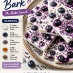 High-protein blueberry lavender bark no-bake snack recipe