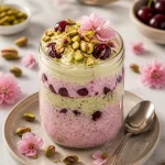 High-Protein Pistachio Cherry Blossom Jar for nutritious meal prep