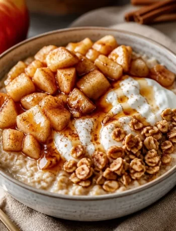 Delicious apple pie breakfast bowl recipe for quick morning meals