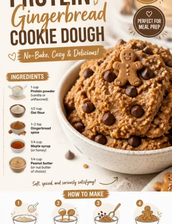 Protein Gingerbread Cookie Dough no-bake recipe for healthy holiday snacks