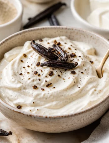 Creamy Tonka Bean Vanilla Fluff ingredient for protein recipes and desserts