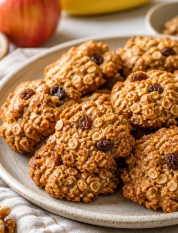 Minute apple oat breakfast cookies ready for a nutritious meal prep snack