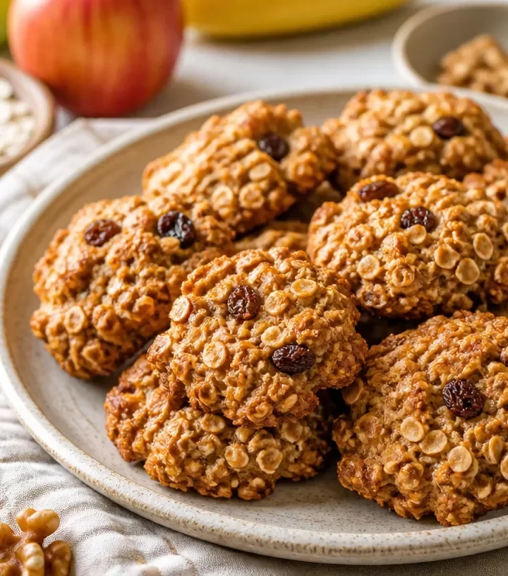 Minute apple oat breakfast cookies ready for a nutritious meal prep snack