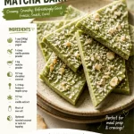 No-bake coconut matcha bark with high-protein ingredients