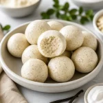 No-bake vanilla bean protein energy balls ready to enjoy