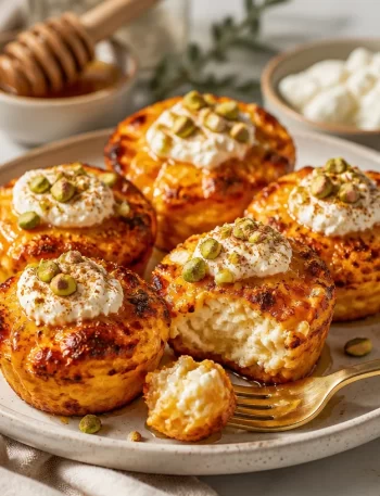 Protein-rich burnt-orange ricotta cups for easy meal prep