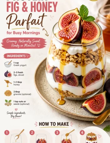 Protein Fig & Honey Parfait for quick and healthy breakfasts