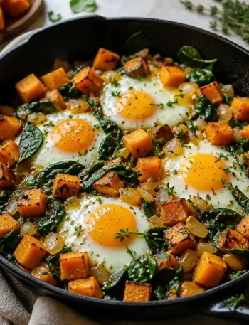 One-Pan Butternut Squash and Egg Skillet for a quick dinner