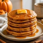 Delicious one-pan pumpkin spice pancakes for fall breakfast