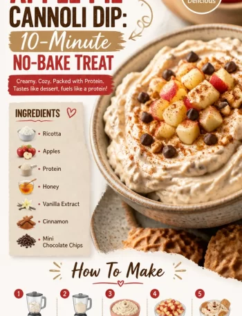 Delicious Protein Apple Pie Cannoli Dip served in a bowl with apple slices