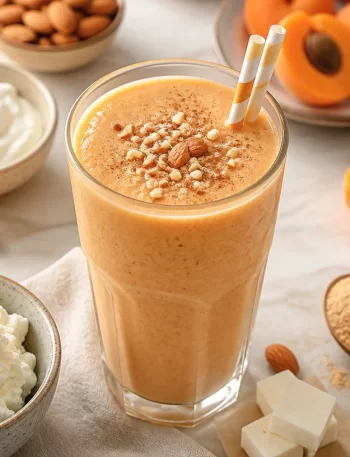Protein-packed apricot almond smoothie ready in 5 minutes