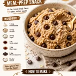 Protein-Packed Brown Butter Cookie Dough in a bowl ready for meal prep.