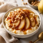 Protein-packed caramelized pear silk dessert ready in 15 minutes