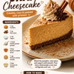 Delicious Protein Pumpkin Chai Cheesecake slice on a plate garnished with spices.